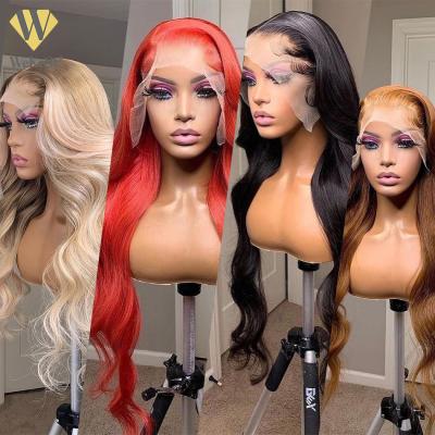 China Soft Soft Thick End 13X6 HD Lace Frontal Wig Hair, HD Lace Front Wigs Pre Plucked, WeKeSi Luxury 100% Virgin Hair Lace Front Wig for sale