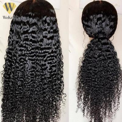 China Cheap Soft Soft Thick End 8 Inch Hd 13x4 Lace Full Frontal Wig, Hd Transparent Deep Curly Lace Wig, Grade 12a Cuticle Aligned Virgin Hair Wigs for sale