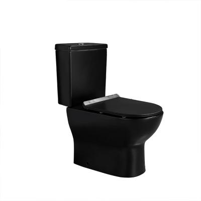 China Australia Standard Double-Flow Bathroom Sanitary Ware Black Watermark Toilet for sale