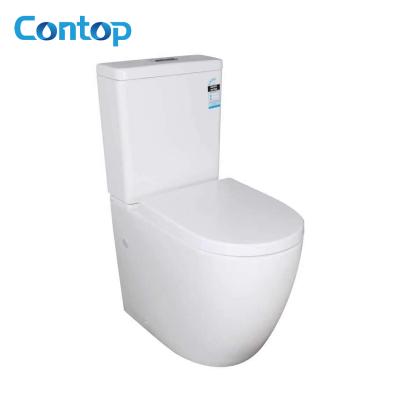 China Double-Flow Watermark Toilet Comfort Ceramic Height White Color P-Trap New To Wall Ware Bathroom WC Sanitary Toilet Suite for sale