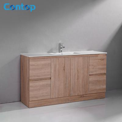 China Supply Storage Factory Direct Sale Comfortable Single Cheap Melamine Panel Bathroom Cheap Floor Modern Vanities for sale