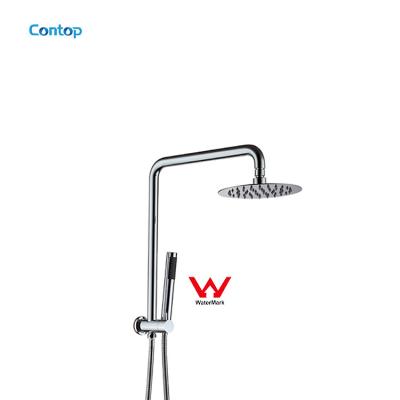 China Thermostatic Faucets Australian Certification Shower Mixer Set Bathroom Designers Shower Curtains Set Luxury Brass Rain Shower Set for sale