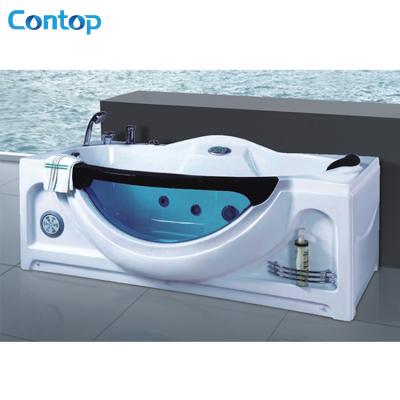 China Acrylic massage whirlpool bath tub with skirt and headrest for sale