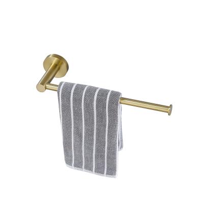 China Modern Towel Ring Brass Body Bathroom Fittings Bathroom Towel Rack Stainless Steel Rack for sale