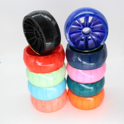 China Durable 120mm PU And PVC Led Flash Igniting Scooter Wheel For Kick Scooter for sale