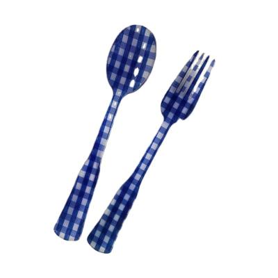 China Viable Floral Solhui Plaid Fork Dessert Fork and Spoon Cake Fork for sale