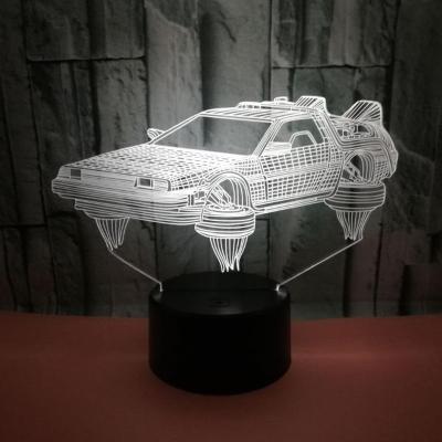 China Cool Design Solhui 3D Modern Illusion Car Led Decoration Lamp Acrylic Glass Laser Engraved Promotion Gift Lighting for sale