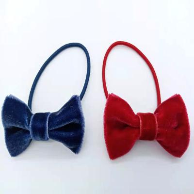 China Fashionable Wholesale Girls Ponytail Bow Hair Tie Of An Elastic Hair Band for sale