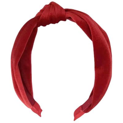 China Fashional Lady Wholesale Hair Kid Hair Band Pretty Suede Knotted Hair Band for sale