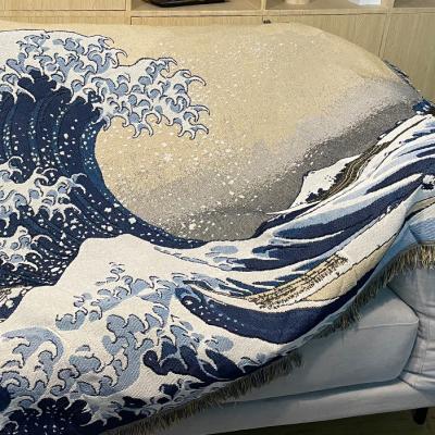 China Cheap Wholesale Anti-pull Large Polyester Printed Quilt Outdoor Camping Blanket for sale