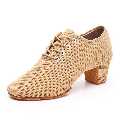 China Fashion/Fashion Comfortable/Durable Mesh Breathable Mid-Heel Female Ballroom Dance Shoes Latin Dance Shoes Modern Dance Shoes for sale