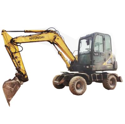 China used construction equipment 6 ton HYUNDAI wheel excavator with cheaper price / original 60 Doosan brand for hot sale mini used except 0.1 m² ³ for sale