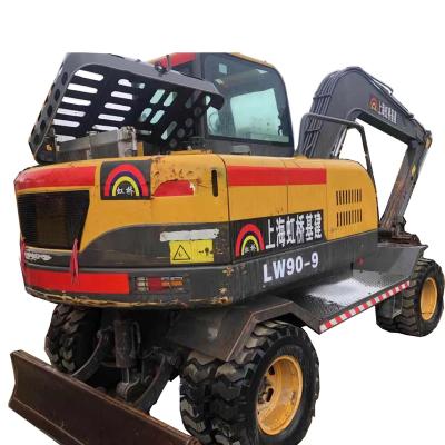 China Used 2018Yr 3000Hour CHINA LONGONG 9Ton Wheel Excavator LW90 0.75mÂ ³ for sale