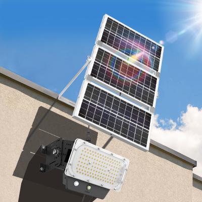 China Led Solar Flagpole Lights For New LUXINT Aluminum Led Flagpole Solar Panel For Led Floor Floodlight With Waterproof Led Ground Sensor Flood Light Solar Light 40w 50W 60w for sale