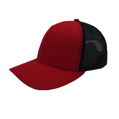 China JOINT Red And Black Baseball Mesh Hat For Sport for sale