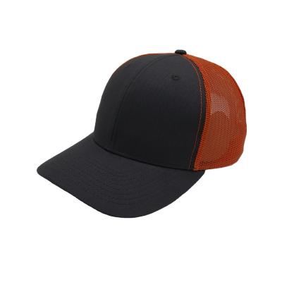 China JOINT Snapback Trucker Mesh Cap and Hat in Gray with Orange Mesh for sale