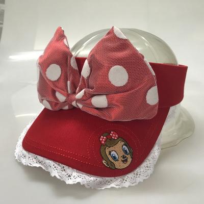 China COMMON child size bowknot visor with embroidery for sale