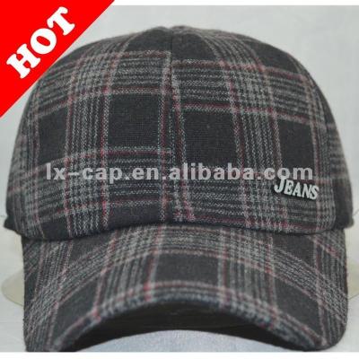 China COMMON 6 Panel Plaid Baseball Cap for sale