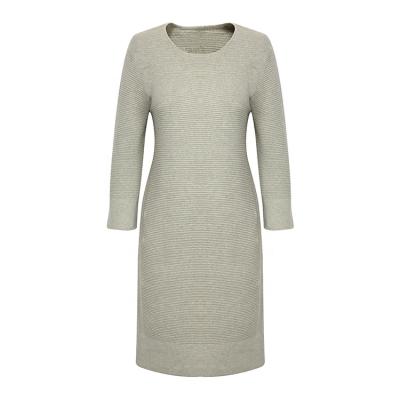 China Women Casual Round Neck 100%Cotton Anti-Wrinkle Custom Sweater Dress for sale