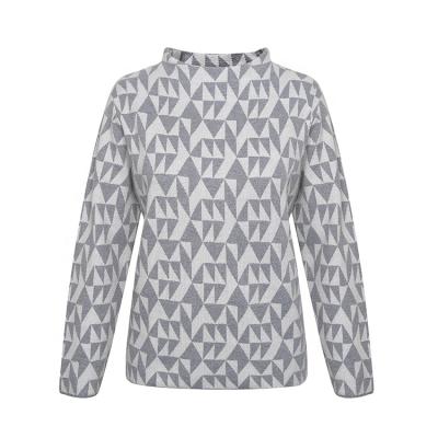 China custom cotton argyle spandex Anti-wrinkle custom sweaters jacquard knit women sweater 2020 for sale