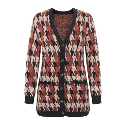 China parride customized long cardigan striped oem custom fashion korean jacquard sweater for sale