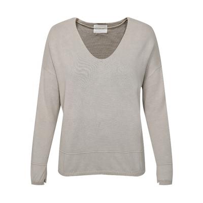 China Anti-Wrinkle Pullovers 100%cotton V Neck Sweater Women Thin Cotton Knit Sweaters for sale