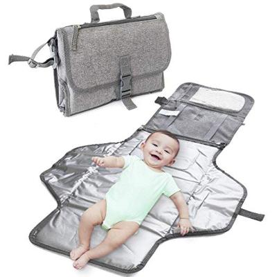 China Custom Portable Waterproof Travel Backpack Style Baby Water Resistant Multi-pocket Changing Diaper Pad for sale