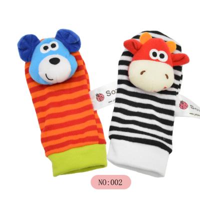 China Factory Direct Sales Eco-friendly Material Baby Kids Newborn Socks Rattle Toys Wrist Rattle And Foot Socks for sale