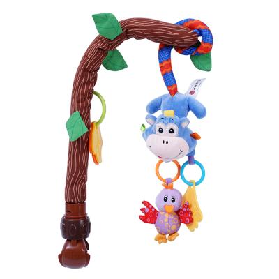 China Musical Floral Baby Toy Rattle Hanging Bell Rotating Light Material Baby Hutch Baby Mobile for sale