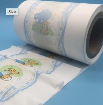 China Adult Diaper Raw Materials Printed Full Breathable Lamination Film for sale