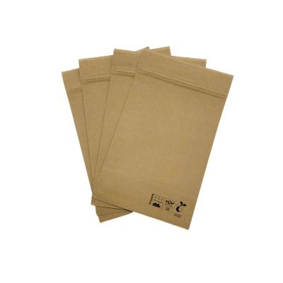 China Eco - Friendly Food Stand Up Kraft Paper Pouches With Biodegradable Zipper Biodegradable Liner Packaging Pouches Customized Logo for sale