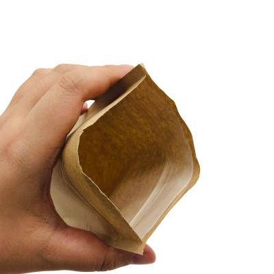 China Reusable Pouch Biodegradable Biodegradable Film Kraft Paper Holder Reusable Zipper Bag For Beans Food for sale