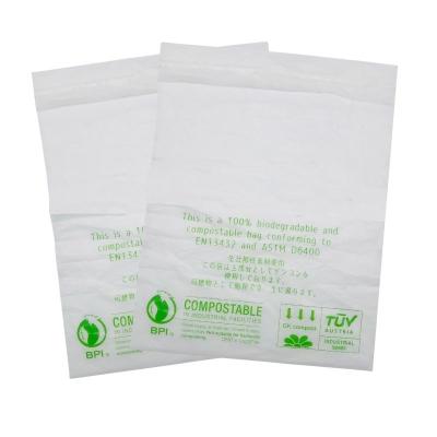 China Customized Eco Friendly 100% BIODEGRADABLE Frosted Biodegradable Self Adhesive Clothing Packaging Bags Cornstarch Based Bag for sale