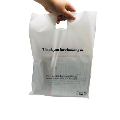 China Biodgradable Retail Handle Bag 100% Customized Compostable Shopping Mall Tote Boutique Clothing Handbag for sale