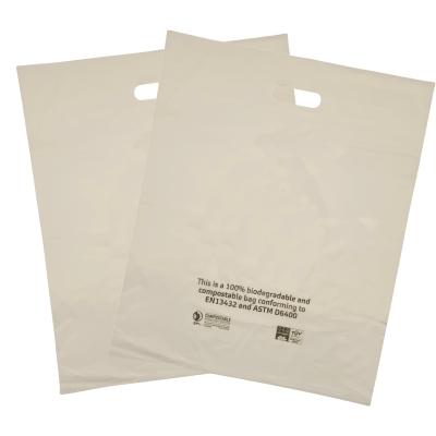 China BIODEGRADABLE Eco-friendly Cornstarch Material Made Handle Biolegeen Biodegradable Compostable Hand Carry Shopping Bags For Clothing for sale