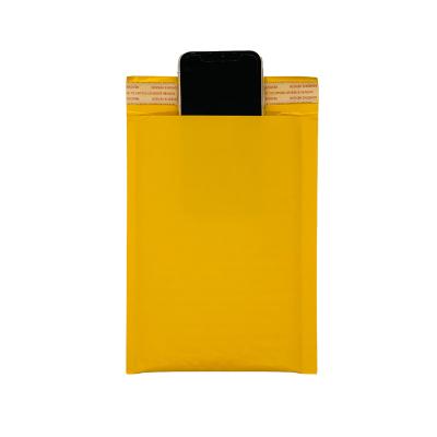 China Yellow Custom Biolegeen Envelope Kraft Paper Compostable Clothing Mailing Bag With Biodegradable Film for sale