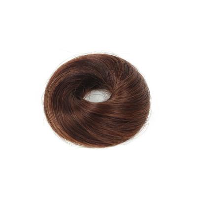 China Young straight temperament wear matte high temperature hair accessories updo silk synthetic bun easy for sale