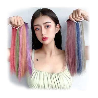 China I-Tip Hair Youth Temperament Synthetic Hair 13 Inch Ear Dye Wholesale Wig Seamless Clip In Hair Extensions for sale