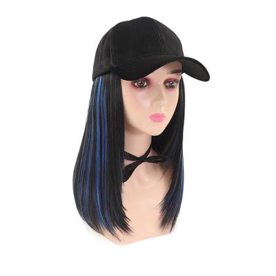 China Other Top Quality Ladies Simulation Baseball Cap Detachable Separable Hat Wigs Miscellaneous Artificial Wig Collocations for sale