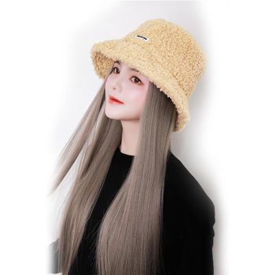 China Ladies Straight Beautiful Simulation Artificial Wig Can Be Used Separately 24 Inch Straight Hair Wig Convenient Detachable Caps for sale