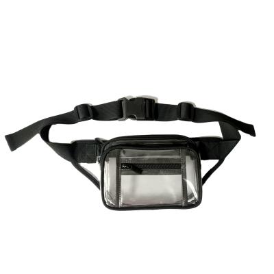 China Wholesale Custom PVC Water Proof Plastic EDIOM Transparent Logo Fanny Pack for sale