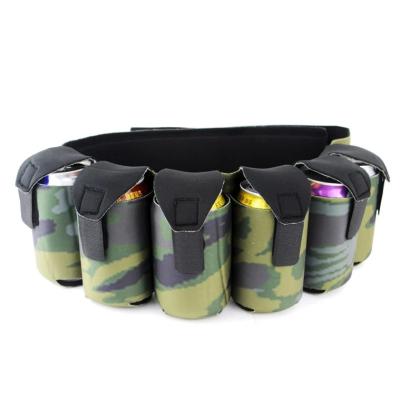 China Portable 6 Pack Waterproof Case Bottle Waist Beer Belt Bag Handy Beer Bottles Beverage Box Holder For Outdoor Climbing Camping Hike for sale