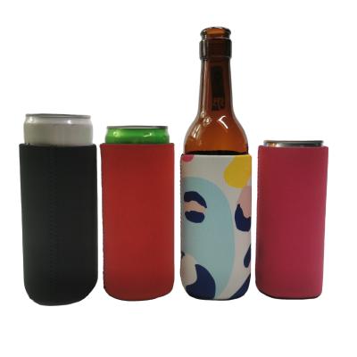 China EDIOM Waterproof Promotion Gift Custom Logo Neoprene Thin Tall Slim Neoprene Can Coolie for sale