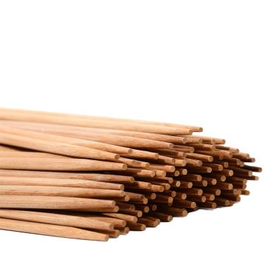 China Round Shape Disposable Biodegradable Custom Nature Bamboo Chopsticks Logo for sale