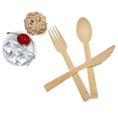 China Wooden Disposable Fork And Spoon Printing Hot Stamping Bamboo Restaurant Disposable Cutlery for sale