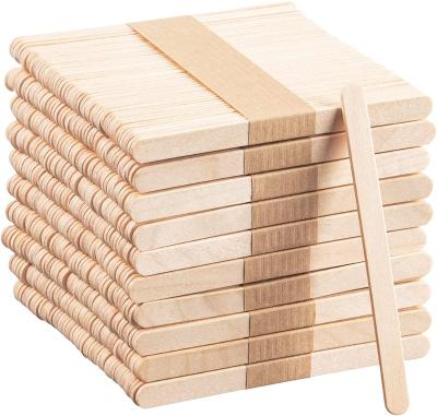 China Bamboo [Counts 1000] Universal 4.5 Inch Wooden Popsicle Sticks For Crafts, ICE CREAM, and Ice Cream for sale