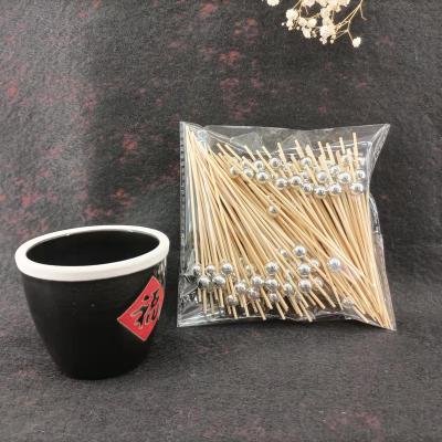 China Wholesale Multifunctional Disposable Bamboo Cocktail Picks Party Food BBQ Skewer Fruit Bamboo Sticks for sale