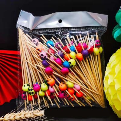 China Bamboo Rise Martini Spikes Reusable Sandwich Sticks Appetizer Toothpicks Fruit Stick Cocktail Pick For Bar for sale