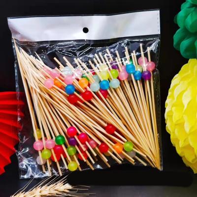 China Wholesale Natural Wooden Bamboo Disposable Bamboo Stick Sandwich Skewer Food Grade Decoration Fruit Selection Paddle for sale