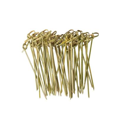 China Bamboo Serving Bamboo Fruit Food Picks Loop Fruit Mixed Ring Knotted Food Bamboo Sticks for sale